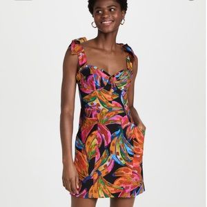 Brand new farm rio rainbow bananas mini dress